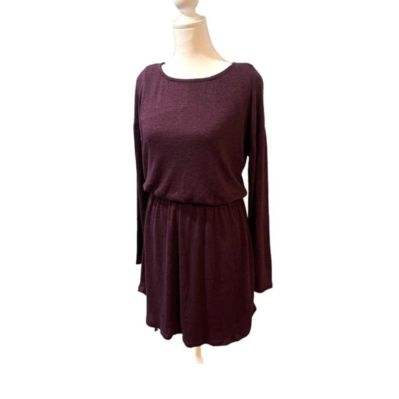 BAR III Purple Long Sleeve Sweater Dress with Elastic Waist - Picture 8 of 11